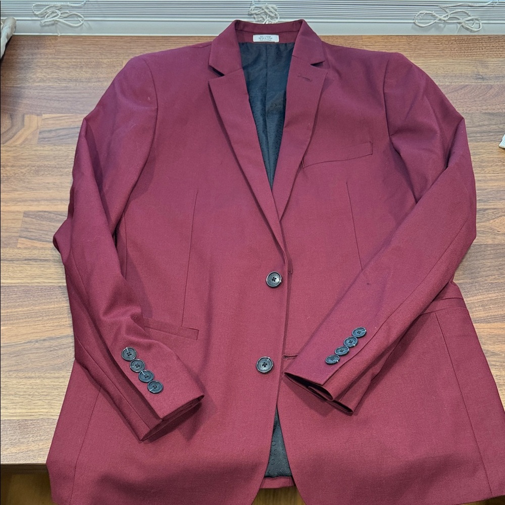 Calvin Klein Maroon and Black Blazer